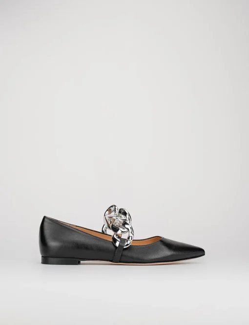 Ballerina tacco 1 cm nero