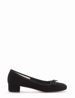 Ballerina tacco 4 cm nero