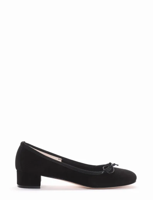 Ballerina tacco 4 cm nero