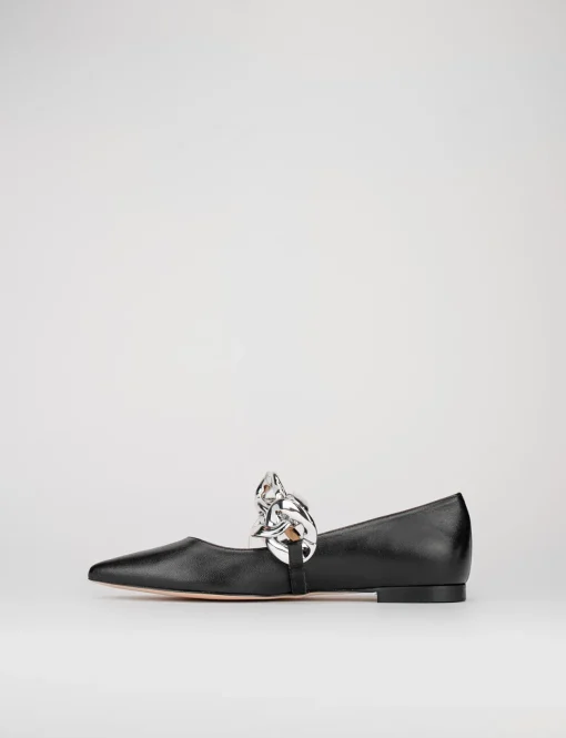 Ballerina tacco 1 cm nero