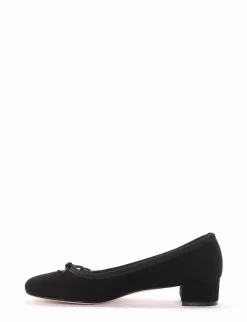 Ballerina tacco 4 cm nero