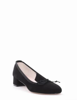 Ballerina tacco 4 cm nero