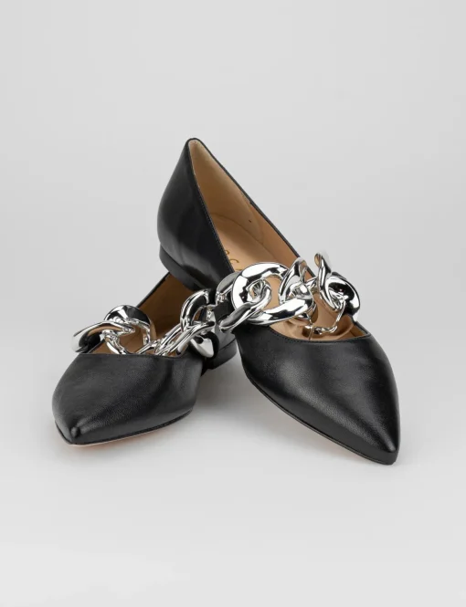 Ballerina tacco 1 cm nero