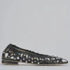 Ballerina tacco 2 cm nero pelle