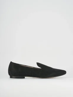 Ballerina tacco 1 cm nero pelle
