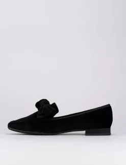 Ballerina tacco 1 cm nero velluto