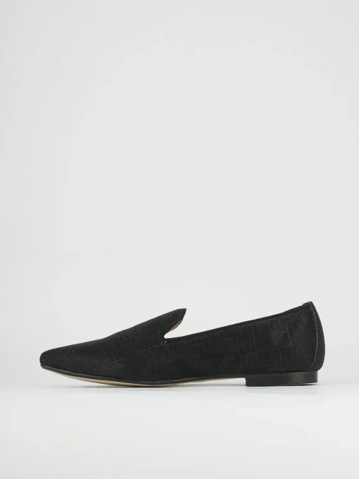 Ballerina tacco 1 cm nero pelle