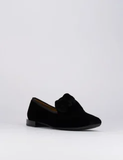 Ballerina tacco 1 cm nero velluto
