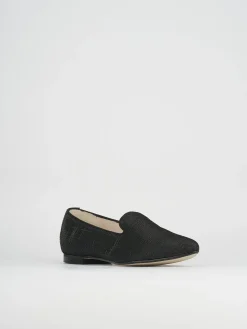 Ballerina tacco 1 cm nero pelle