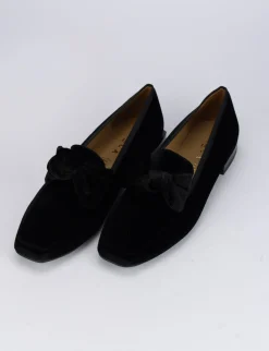 Ballerina tacco 1 cm nero velluto