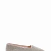 Ballerina tacco 1 cm platino