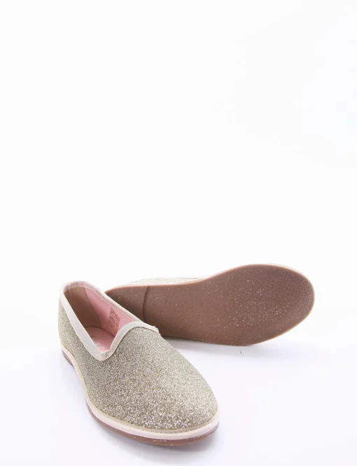 Ballerina tacco 1 cm platino