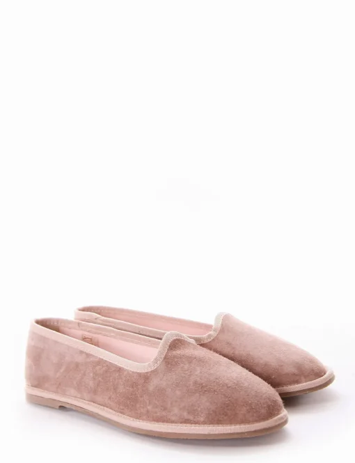 Ballerina tacco 1 cm rosa