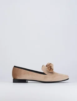 Ballerina tacco 1 cm rosa velluto