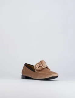 Ballerina tacco 1 cm rosa velluto