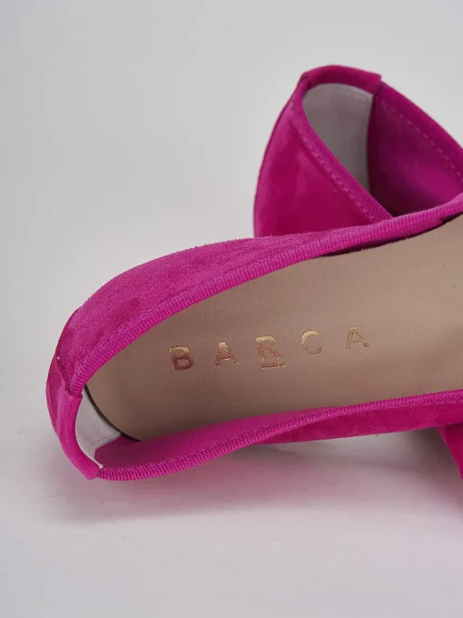 Ballerina tacco 1 cm rosa camoscio