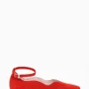 ballerina tacco 1 cm rosso