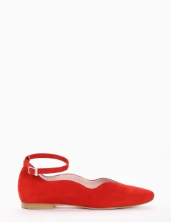 ballerina tacco 1 cm rosso
