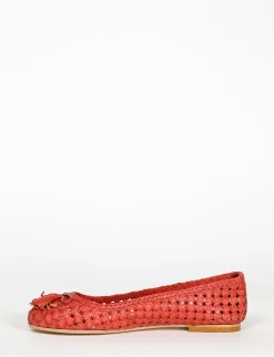 ballerina tacco 1 cm rosso