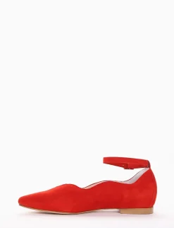 ballerina tacco 1 cm rosso