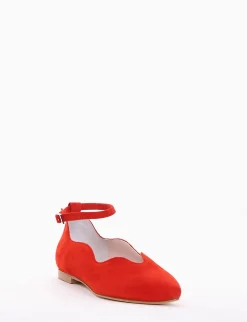 ballerina tacco 1 cm rosso