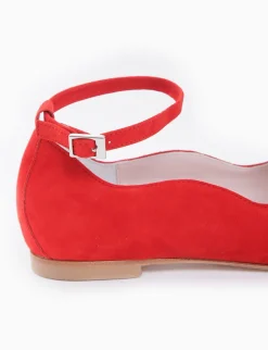 ballerina tacco 1 cm rosso