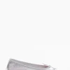 Ballerina tacco 1cm argento