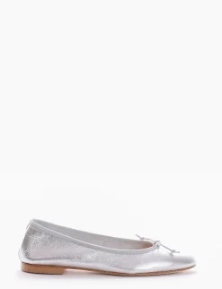 Ballerina tacco 1cm argento