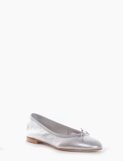 Ballerina tacco 1cm argento