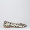 Ballerina tacco 1cm marrone pitone