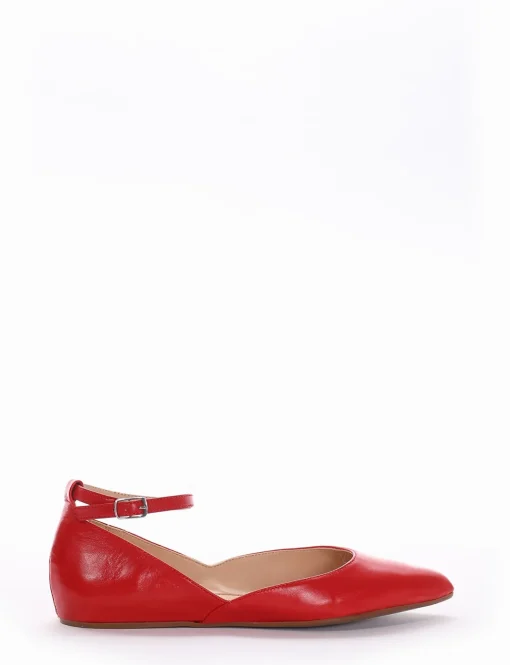 Ballerina tacco 1cm rosso