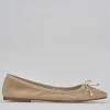 Ballerine tacco 1cm camoscio beige