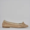 Ballerine tacco 1cm camoscio marrone