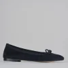 Ballerine tacco 1cm camoscio blu