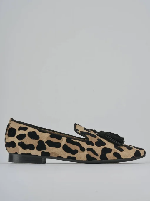 Ballerine tacco 1cm camoscio multicolor