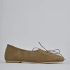 Ballerine tacco 1cm camoscio beige