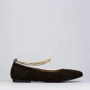 Ballerine tacco 1cm camoscio testa