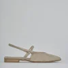 Ballerine tacco 1cm camoscio beige