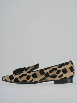 Ballerine tacco 1cm camoscio multicolor