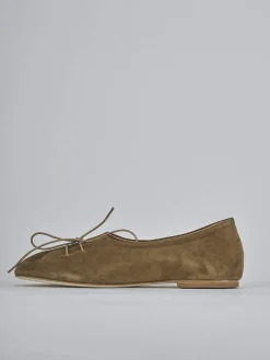 Ballerine tacco 1cm camoscio beige