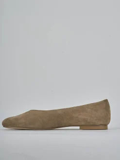 Ballerine tacco 1cm camoscio marrone