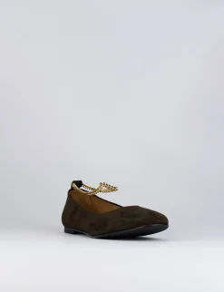 Ballerine tacco 1cm camoscio testa