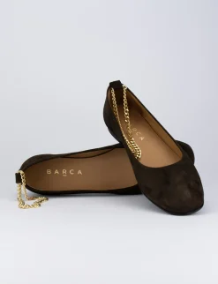 Ballerine tacco 1cm camoscio testa