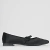 Ballerine tacco 1cm cavallino nero