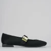 Ballerine tacco 1cm cavallino nero