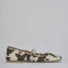 Ballerine tacco 1cm cavallino bianco