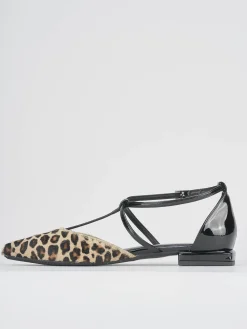 Ballerine tacco 1cm cavallino multicolor