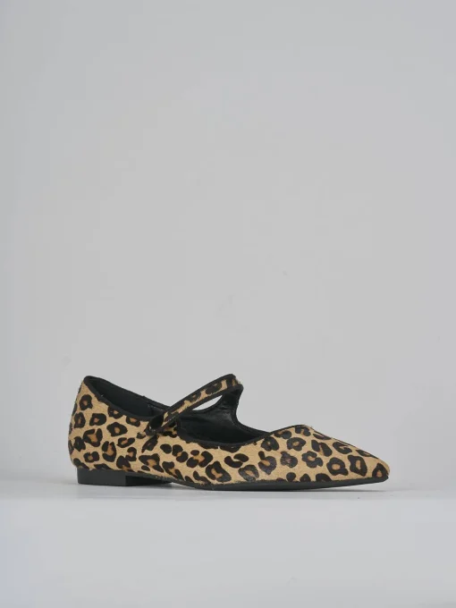 Ballerine tacco 1cm cavallino multicolor