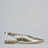 Ballerine tacco 1cm laminato oro