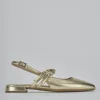 Ballerine tacco 2cm laminato oro